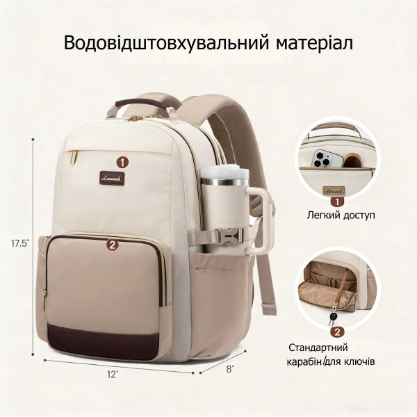 Женский рюкзак для ноутбука 15,6” Lovevook из EVA с защитой от влаги