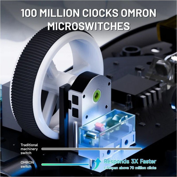 Бездротова ігрова миша Attack Shark X8 Ultra 8K 42000 DPI з нанопокриттям Ice-feel