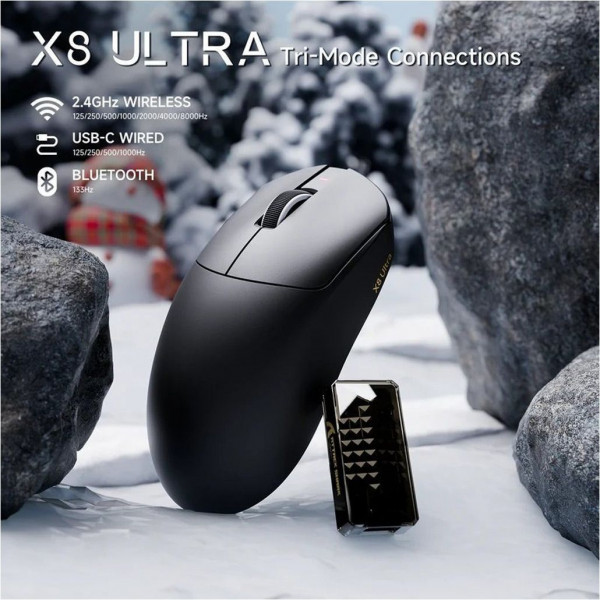 Бездротова ігрова миша Attack Shark X8 Ultra 8K 42000 DPI з нанопокриттям Ice-feel
