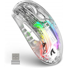 Ігрова бездротова миша Attack Shark X2 у прозорому корпусі з RGB та Silent Click