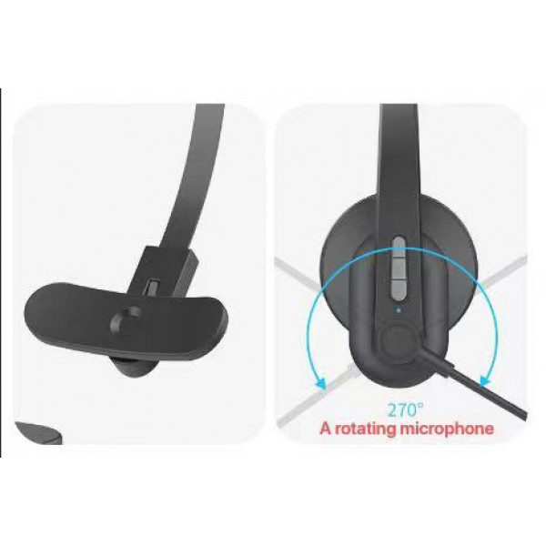 Бездротова Bluetooth-гарнітура Opptel BH63S з поворотним мікрофоном та USB-ресивером 2.4G
