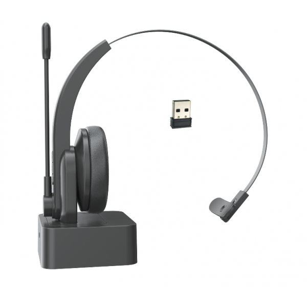 Бездротова Bluetooth-гарнітура Opptel BH63S з поворотним мікрофоном та USB-ресивером 2.4G
