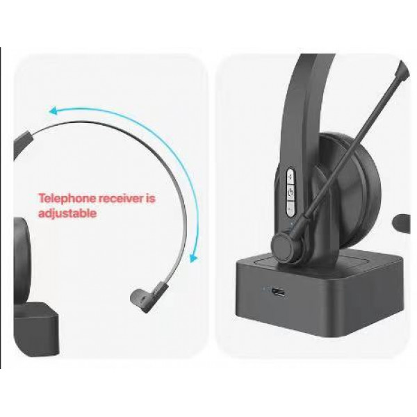 Бездротова Bluetooth-гарнітура Opptel BH63S з поворотним мікрофоном та USB-ресивером 2.4G