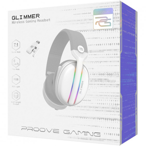 Бездротові навушники Proove Gaming Glimmer Bluetooth/2.4GHz з мікрофоном та RGB
