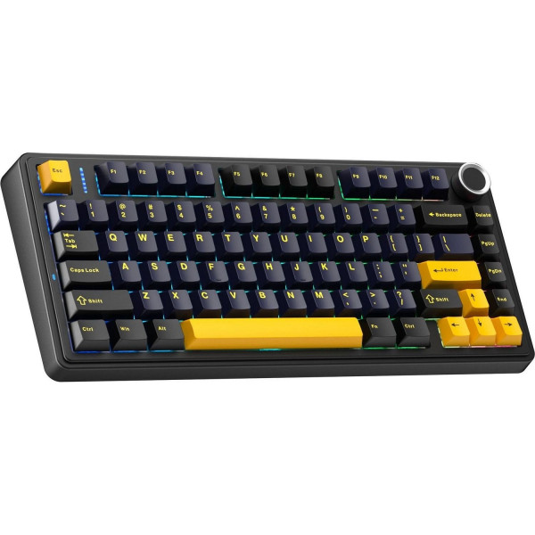 Бездротова клавіатура Aula F75 Greywood V3 механічна Hot-Swap з Gasket та RGB підсвіткою