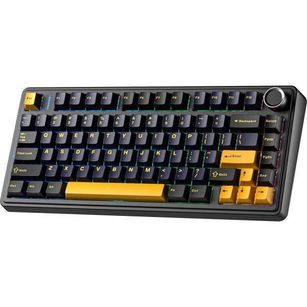 Бездротова клавіатура Aula F75 Greywood V3 механічна Hot-Swap з Gasket та RGB підсвіткою