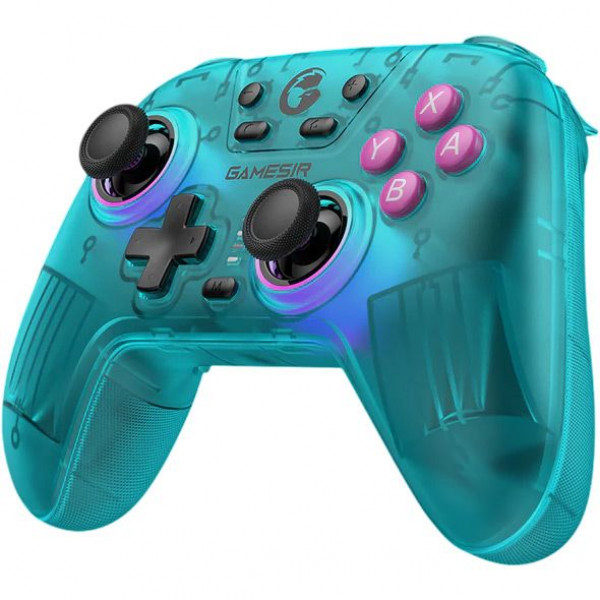Геймпад GameSir T4n Neon Teal беспроводной с датчиками Холла для Nintendo Switch, ПК, Android, iOS
