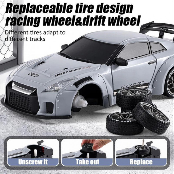 Машинка для дрифта на радіокеруванні Nissan GT-R S815 1:24 4WD з LED-підсвіткою Уцінка