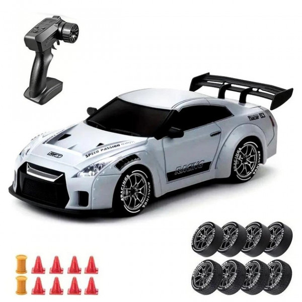 Машинка для дрифта на радіокеруванні Nissan GT-R S815 1:24 4WD з LED-підсвіткою Уцінка