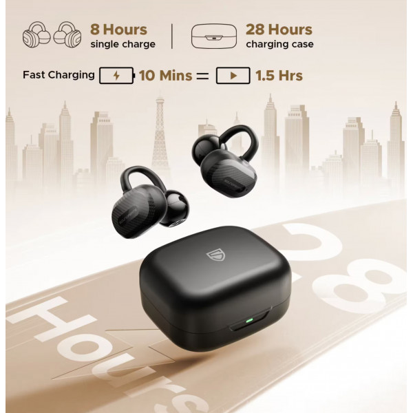 Беспроводные наушники TWS SoundPEATS AIR Clip Open-Ear клипсы с 12-мм драйверами и пространственным аудио