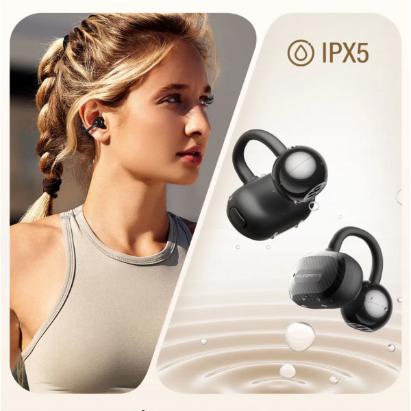 Беспроводные наушники TWS SoundPEATS AIR Clip Open-Ear клипсы с 12-мм драйверами и пространственным аудио