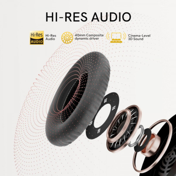 Бездротові навушники QCY H3 з гібридним шумозаглушенням та Hi-Res Audio