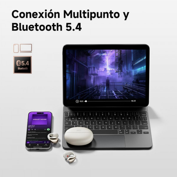 Открытые беспроводные наушники QCY Crossky C30 с пространственным звуком и стабильной OWS посадкой