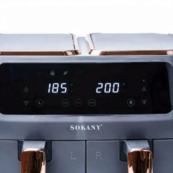 Аэрогриль-фритюрница SOKANY SK-ZG-8030 на 8 литров с двумя контейнерами и таймером.