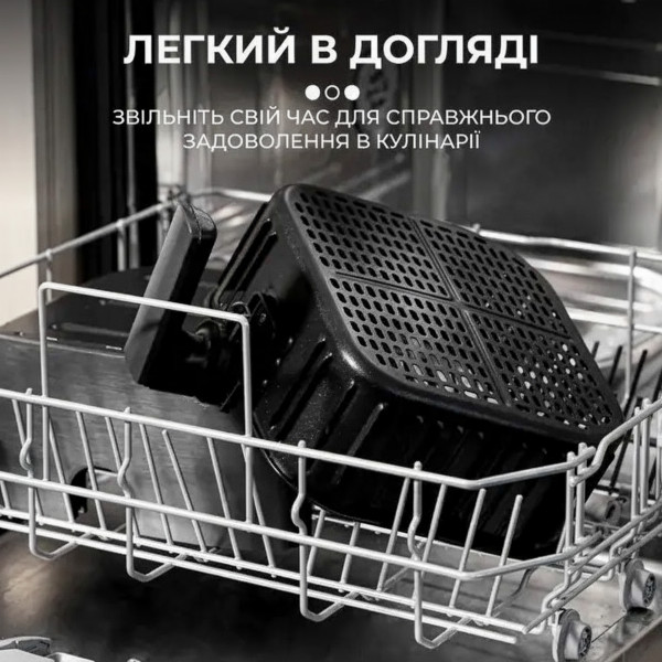 Аэрогриль-фритюрница SOKANY SK-10005 на 10 л с сенсорным управлением и двумя отделениями