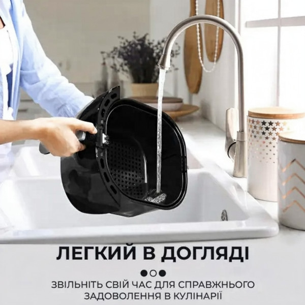 Аерогриль-фритюрниця SOKANY SK-8027 на 6,5 л з терморегулятором та антипригарним покриттям