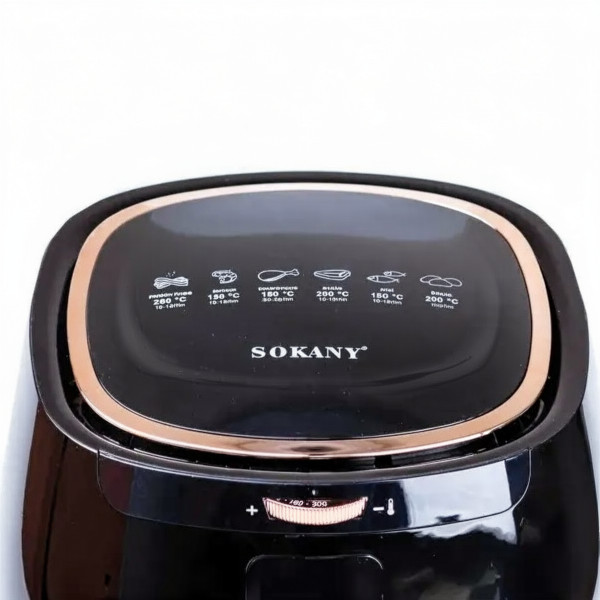Аерогриль-фритюрниця SOKANY SK-8027 на 6,5 л з терморегулятором та антипригарним покриттям