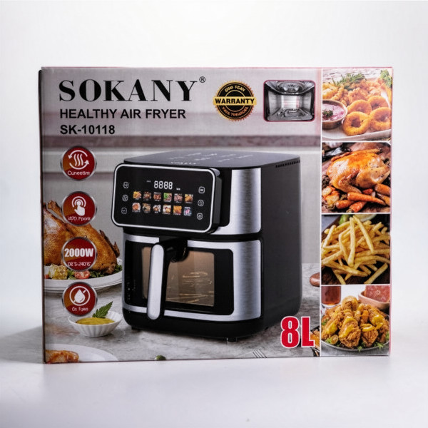 Аэрогриль SOKANY SK-10118 на 8 л с 12 программами для быстрого приготовления блюд