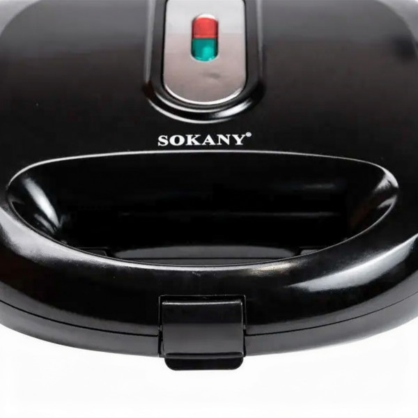 Мультипекарь SOKANY SK-908 с 6 сменными пластинами, антипригарным покрытием и мощностью 750 Вт