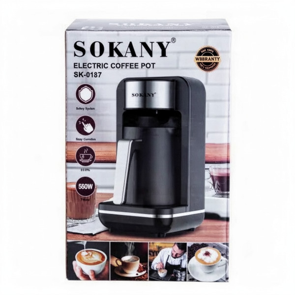 Електрична турка Sokany SK-0137 на 250 мл із захистом від перегріву та потужністю 550 Вт