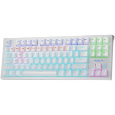 Механічна клавіатура Aula F3032 KRGD Red Switch White з RGB-підсвіткою та Hot Swap для геймерів.