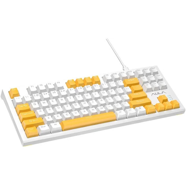 Механічна клавіатура Aula F3032 KRGD Red Switch White з RGB-підсвіткою та Hot Swap для геймерів.