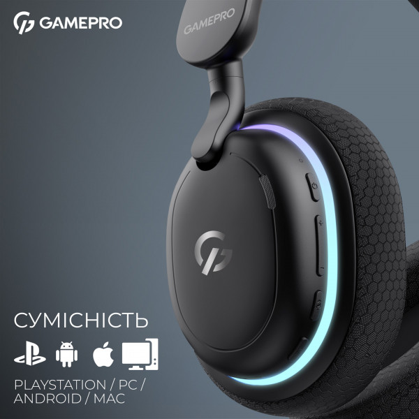Игровые наушники GamePro Asgard Bragi с объемным звуком 7.1 и трехрежимным подключением