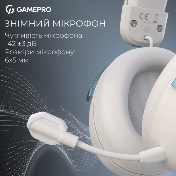 Бездротові навушники GamePro Asgard Freya Pro з об'ємним звуком 7.1 для професійного геймінгу