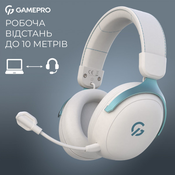 Бездротові навушники GamePro Asgard Freya Pro з об'ємним звуком 7.1 для професійного геймінгу