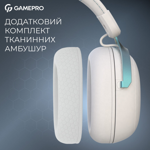 Бездротові навушники GamePro Asgard Freya Pro з об'ємним звуком 7.1 для професійного геймінгу