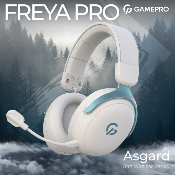 Бездротові навушники GamePro Asgard Freya Pro з об'ємним звуком 7.1 для професійного геймінгу
