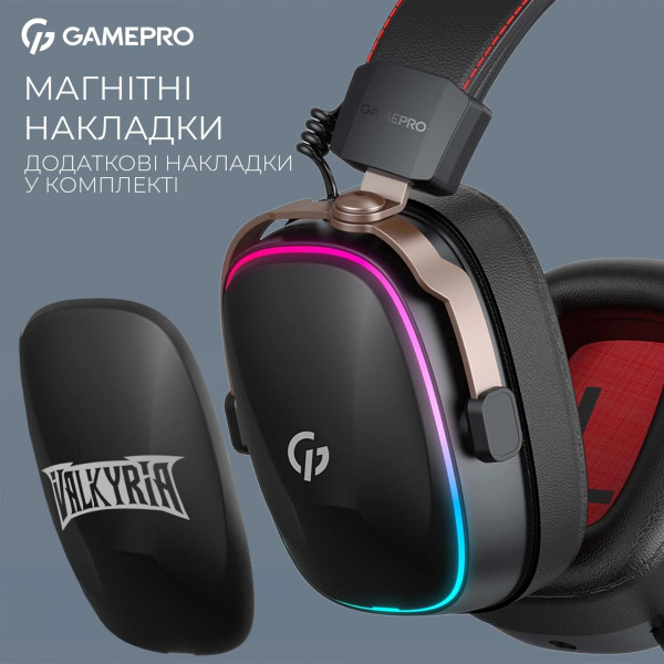 Ігрові навушники GamePro Asgard Valkyria 7.1 звук з Bluetooth і низькою затримкою