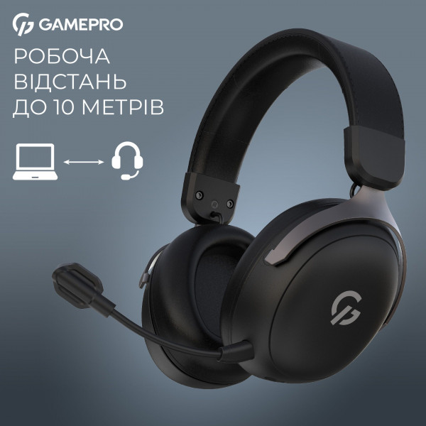 Бездротові навушники GamePro Asgard Freya Pro з об'ємним звуком 7.1 для професійного геймінгу