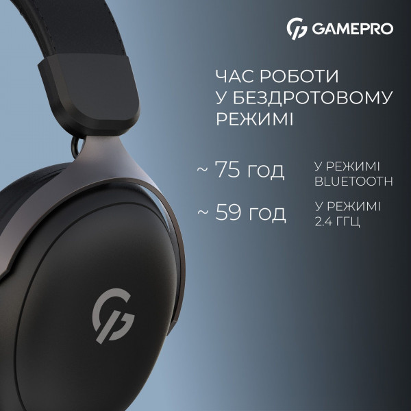 Бездротові навушники GamePro Asgard Freya Pro з об'ємним звуком 7.1 для професійного геймінгу