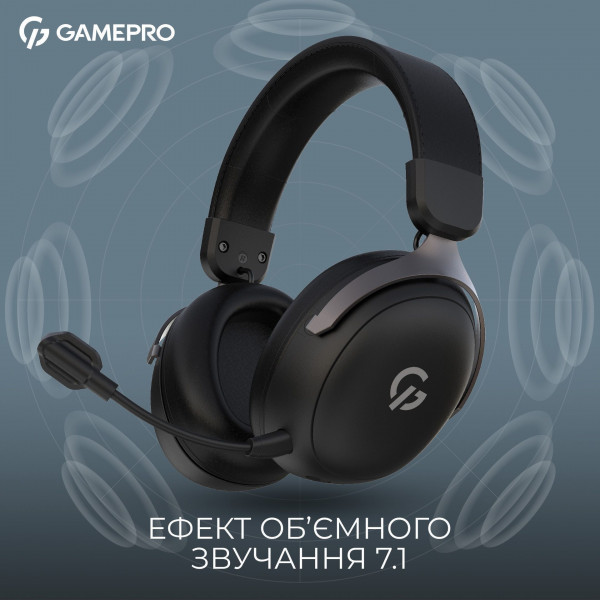 Бездротові навушники GamePro Asgard Freya Pro з об'ємним звуком 7.1 для професійного геймінгу