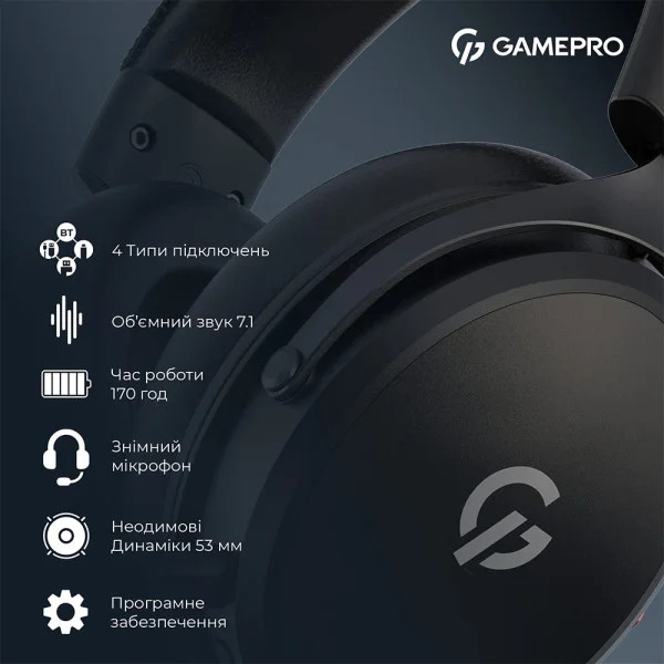Игровые наушники GamePro Asgard Skadi с объемным звуком 7.1 и мощной автономностью
