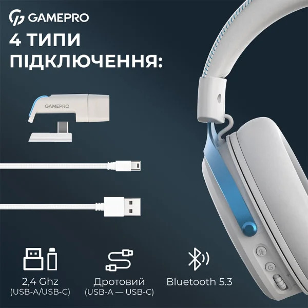 Ігрові навушники GamePro Asgard Skadi з об'ємним звуком 7.1 та потужною автономністю