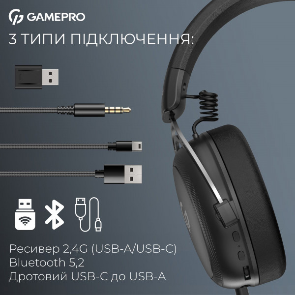 Ігрові навушники GamePro Asgard Skald 4-Mode з функцією Multipoint та 4 режимами підключення