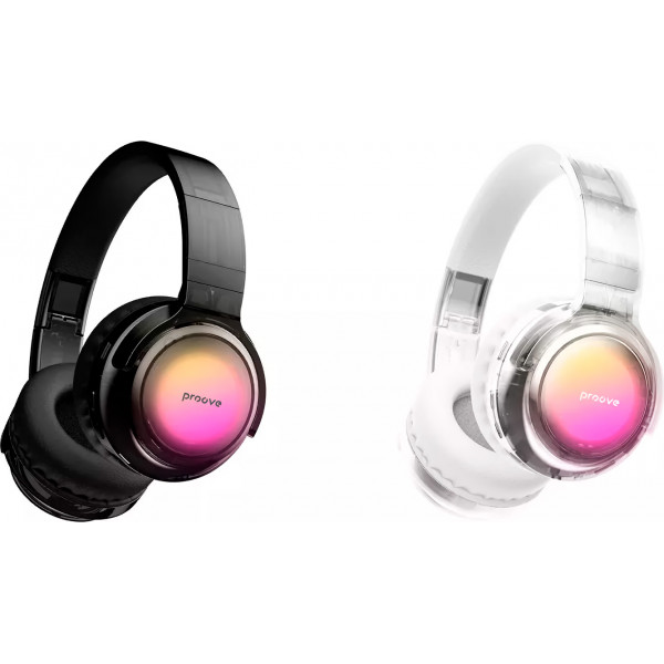 Бездротові навушники Proove Crystal Galaxy Transparent з RGB-підсвічуванням та тривалою автономністю 