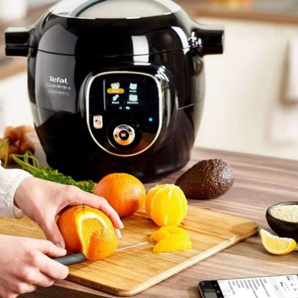 Мультиварка-скороварка Tefal COOK4ME Plus CONNECT CY855830 з 6 режимами та керуванням через додаток