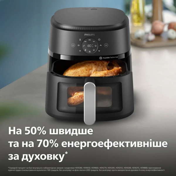 Мультипіч Philips NA231/00 аерофритюрниця на 6.2 л з 13 програмами та технологією Rapid Air