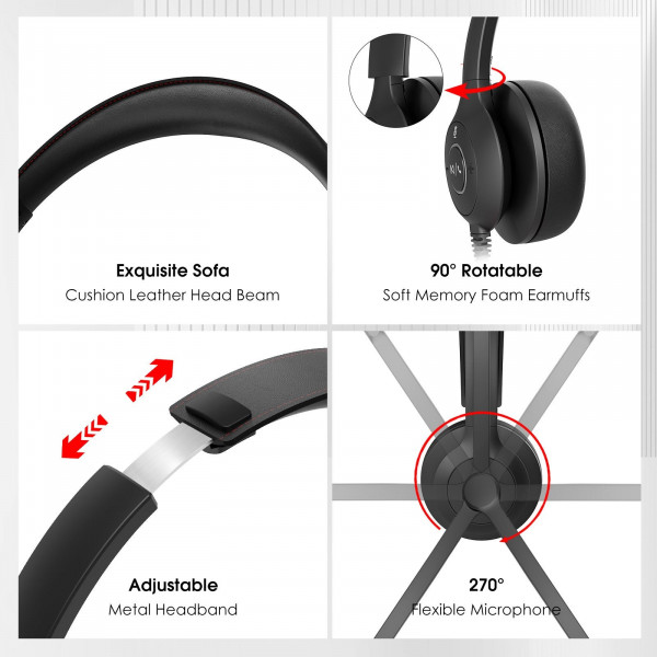 Професійна гарнітура ONIKUMA X37 USB-Type-C з мікрофоном із шумопоглинанням та чітким HD-звуком