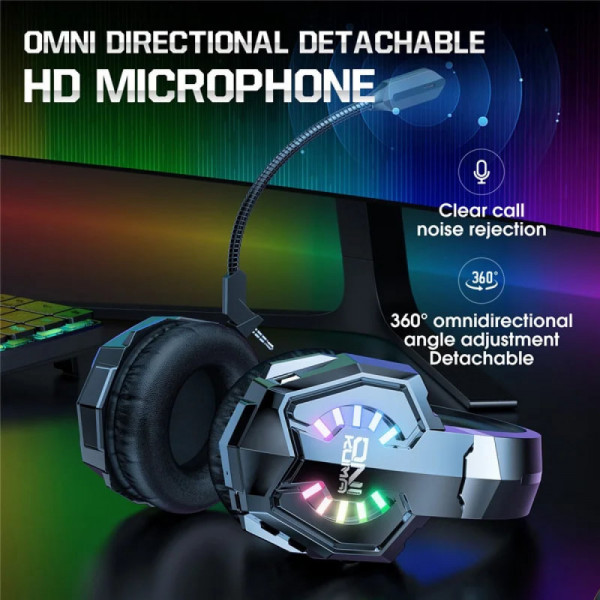 Ігрова гарнітура ONIKUMA B15 трирежимна з RGB-підсвічуванням та Hi-Fi звуком