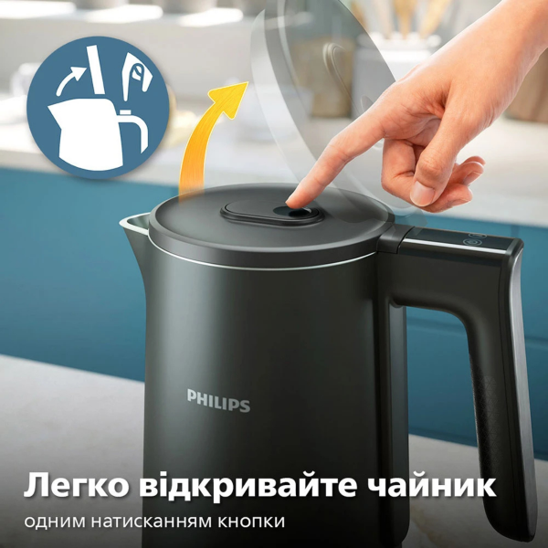 Чайник PHILIPS HD9396/90 на 1.7 л з дисплеєм та подвійними стінками