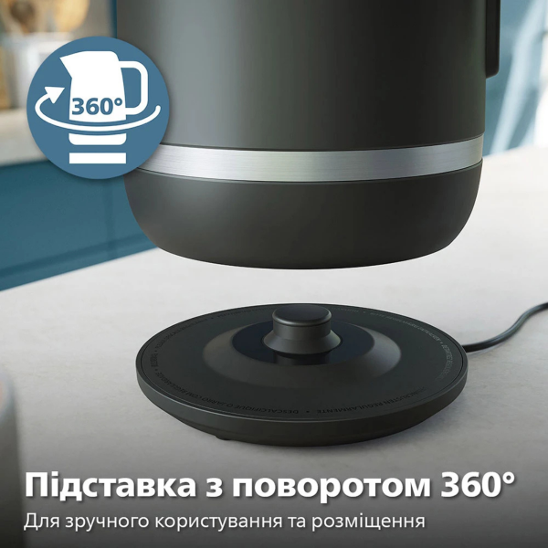 Чайник PHILIPS HD9396/90 на 1.7 л з дисплеєм та подвійними стінками