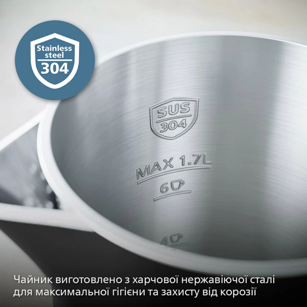 Чайник PHILIPS HD9396/90 на 1.7 л з дисплеєм та подвійними стінками