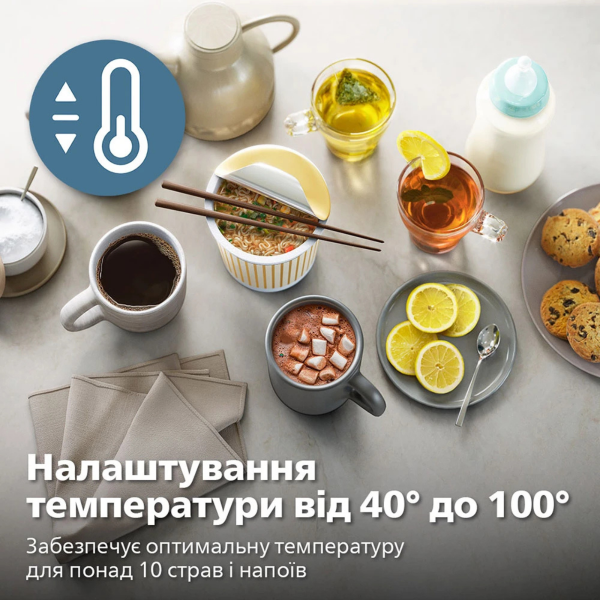 Чайник PHILIPS HD9396/90 на 1.7 л з дисплеєм та подвійними стінками