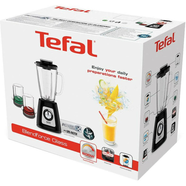 Блендер стаціонарний Tefal BL438831 зі скляною чашею 1.25 л, кавомолкою та подрібнювачем