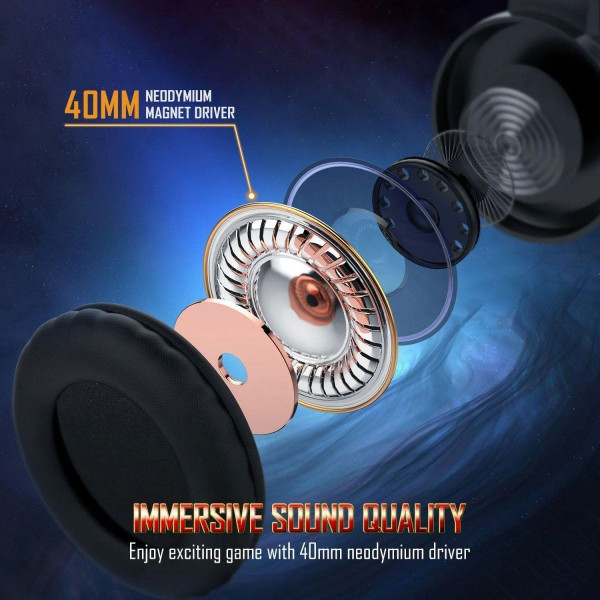 Игровые наушники ONIKUMA K19 с 3D Surround Sound и LED-подсветкой для геймеров