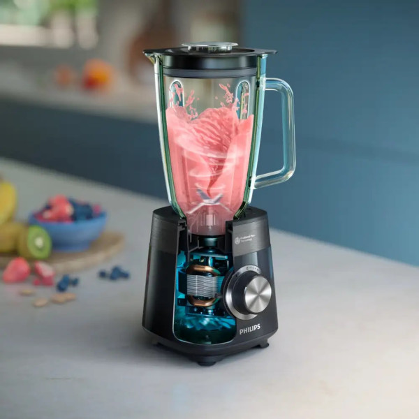 Блендер стаціонарний Philips HR3030/00 зі скляною чашею 1.5 л та режимом Pulse